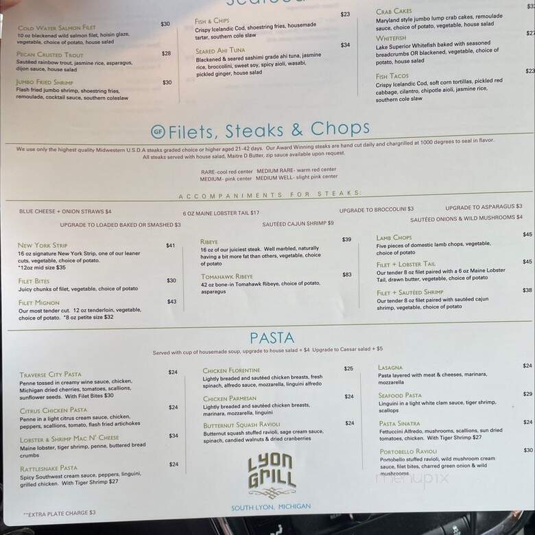 Lyon Grill - South Lyon, MI menu_pic