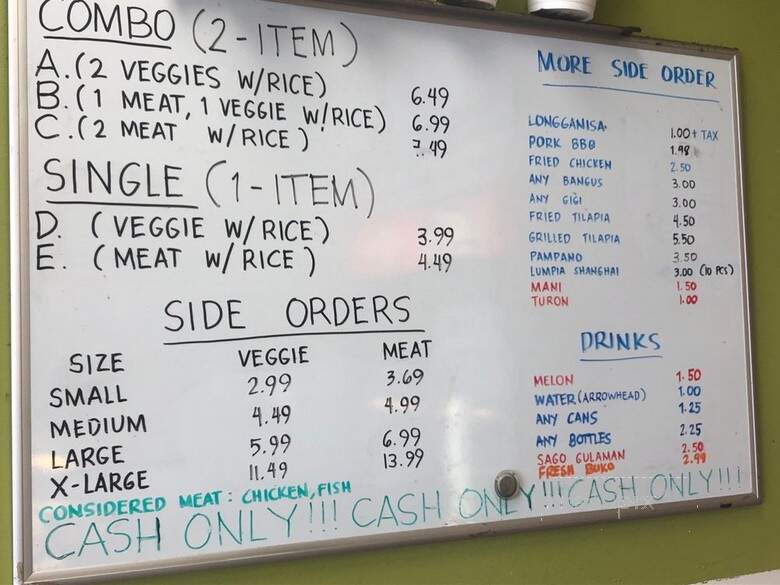 Aling Delia's - Carson, CA menu_pic