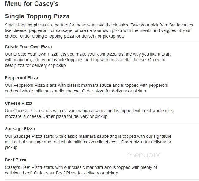 Caseys Carry Out Pizza - Galesburg, IL