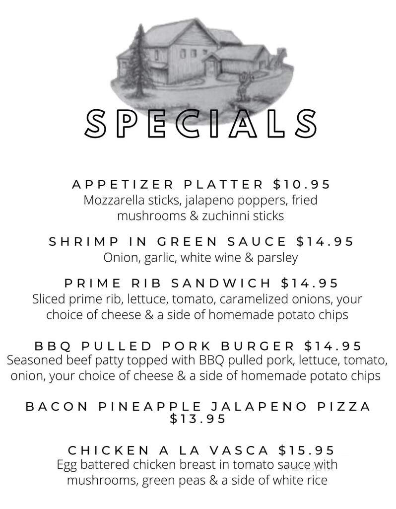 Lenape Lodge - Newton, NJ menu_pic