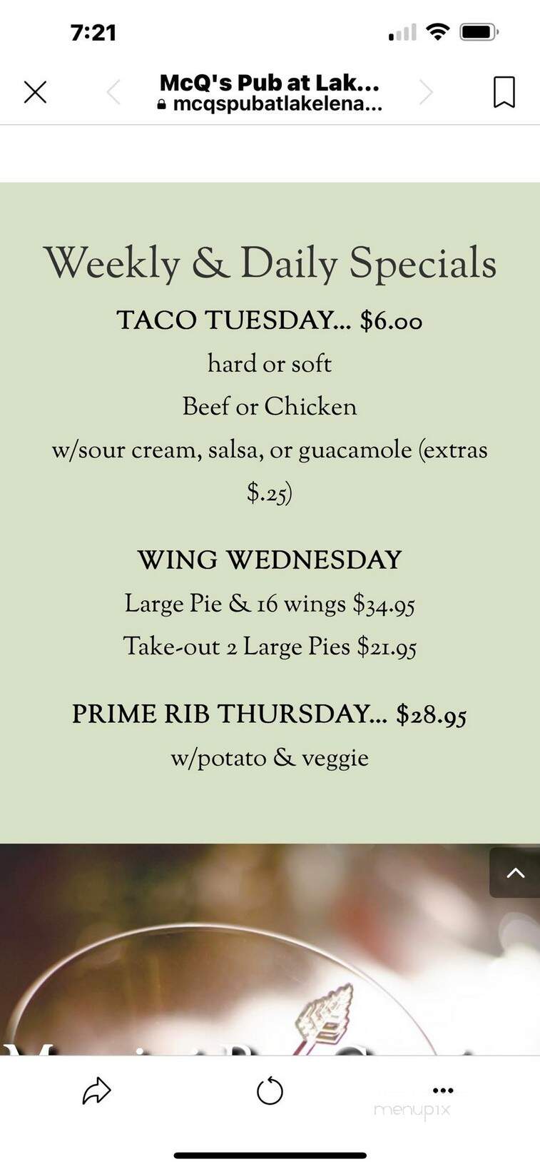 Lenape Lodge - Newton, NJ menu_pic
