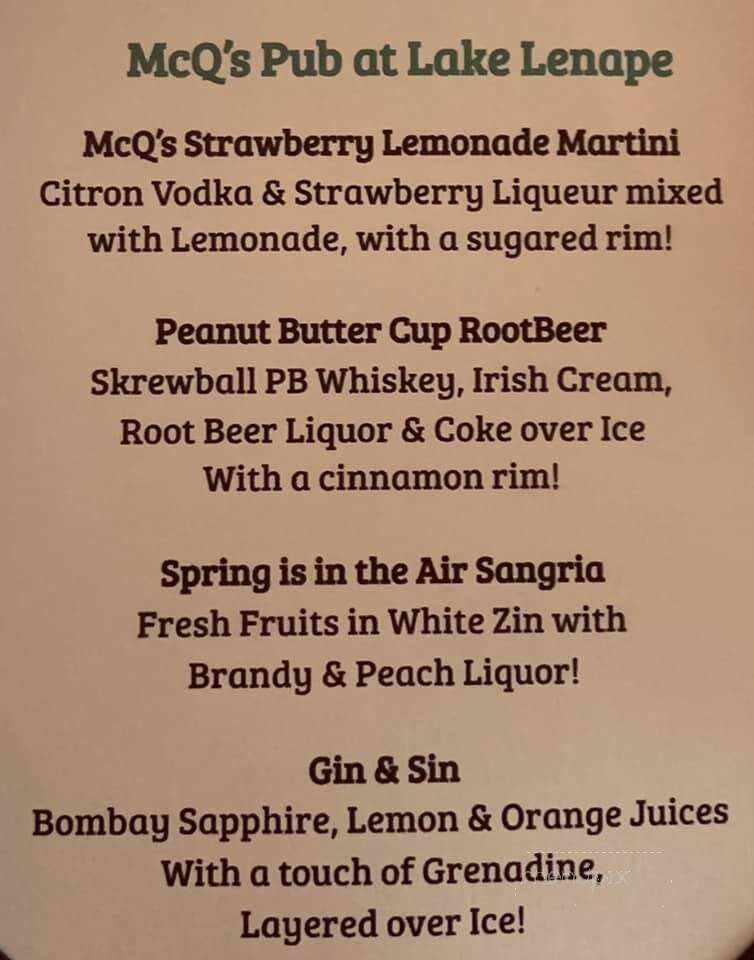 Lenape Lodge - Newton, NJ menu_pic