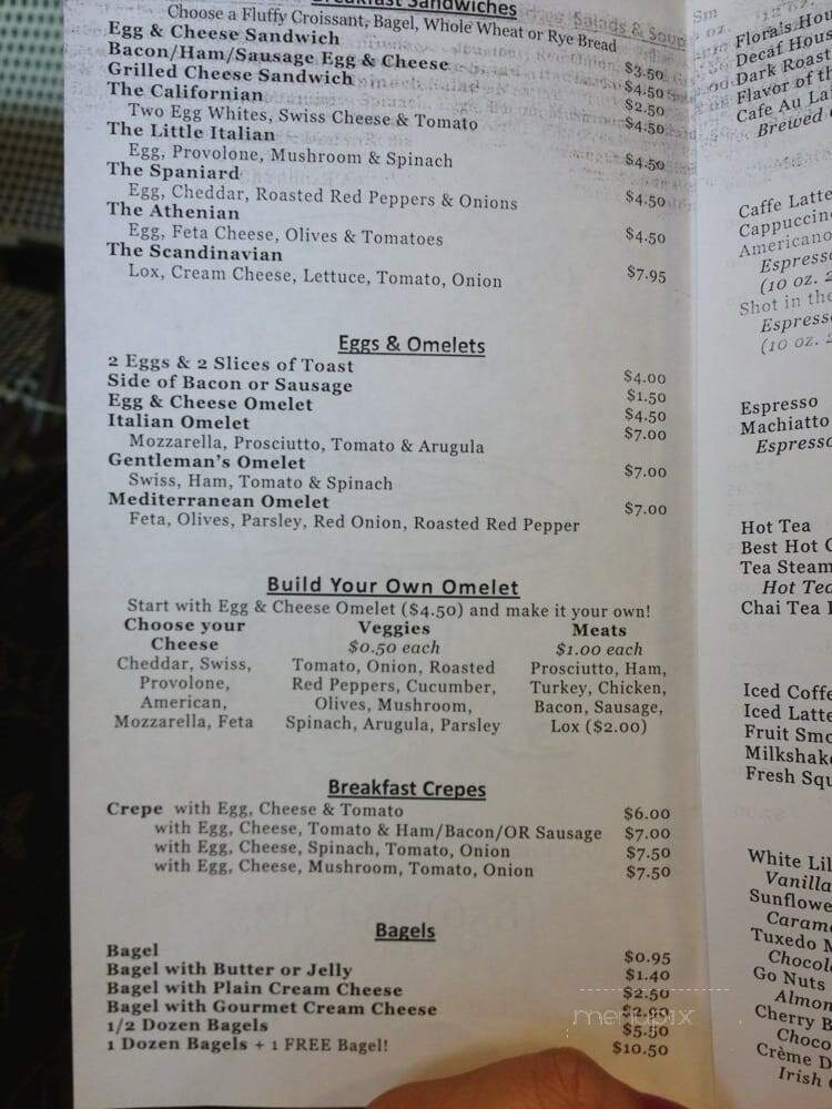 Cafe Flora - Cherry Hill, NJ menu_pic