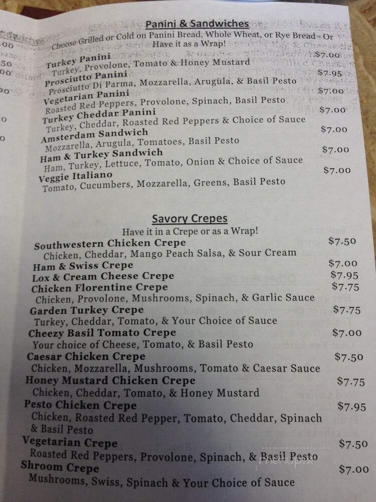 Cafe Flora - Cherry Hill, NJ menu_pic