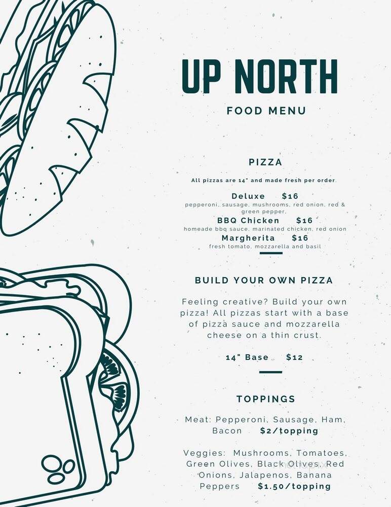 Up North - Madison, WI menu_pic