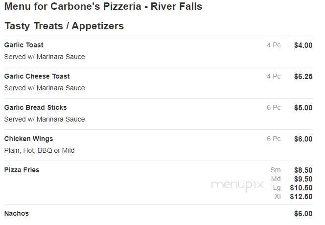 Carbone's Pizzeria - River Falls, WI