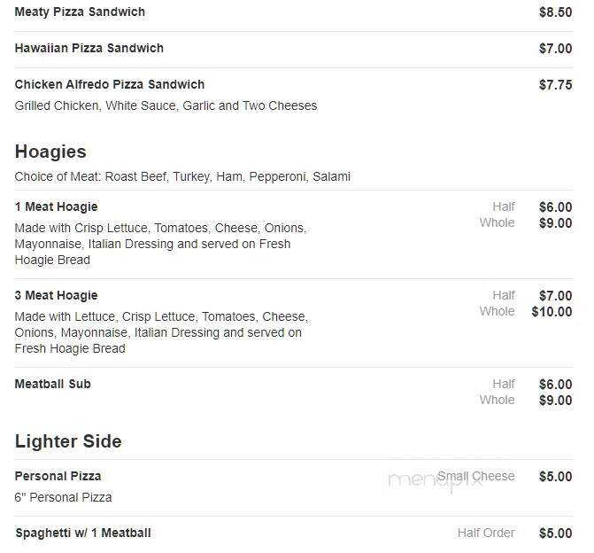 Carbone's Pizzeria - River Falls, WI menu_pic