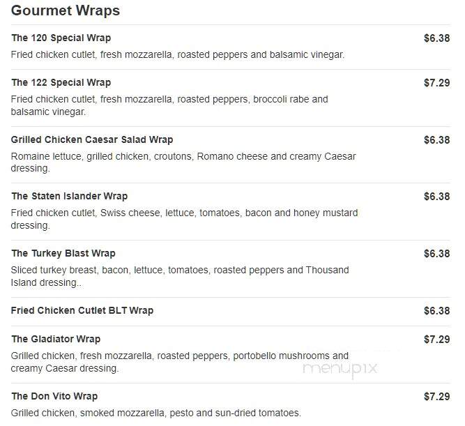 Montalbano's - Staten Island, NY menu_pic