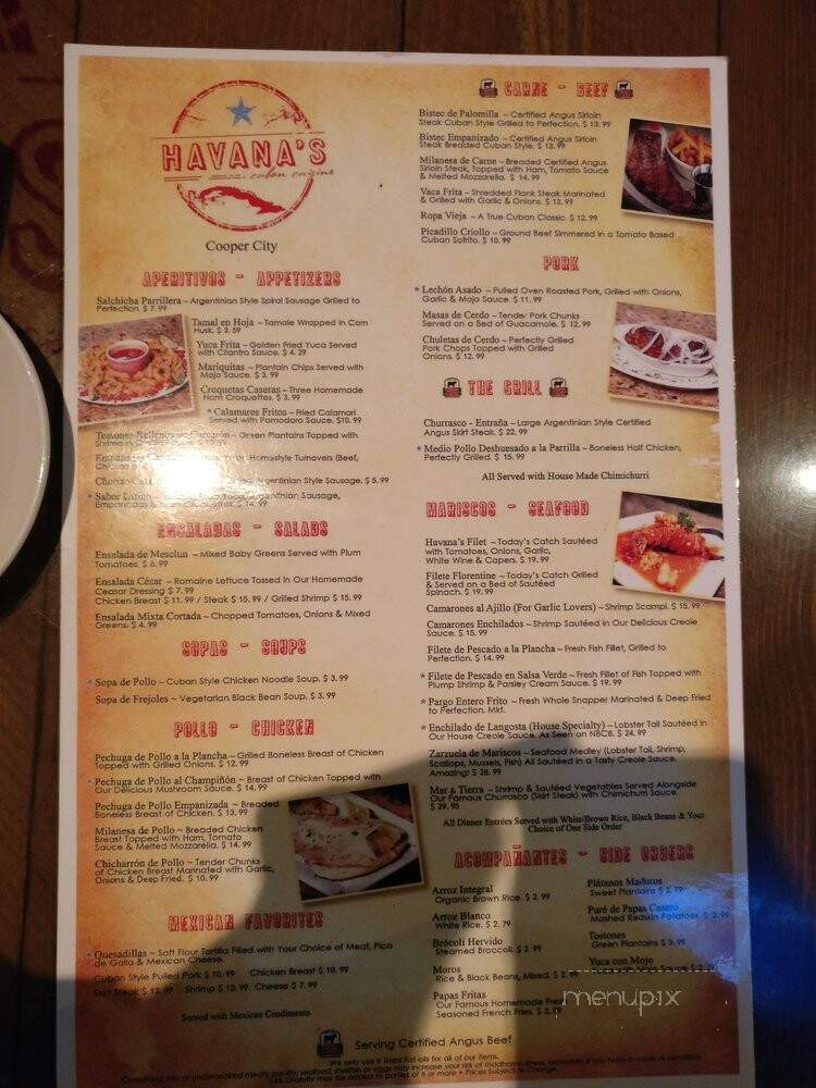Havana's Cuban Cuisine - Cooper City, FL menu_pic