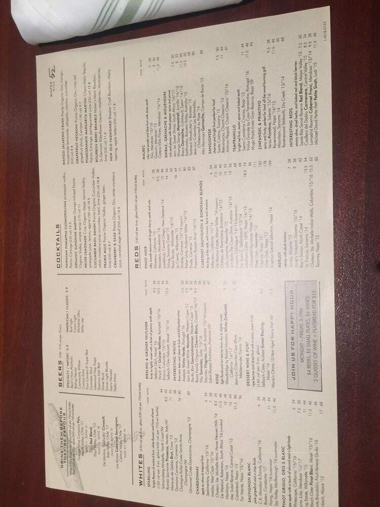 Seasons 52 - Plano, TX menu_pic