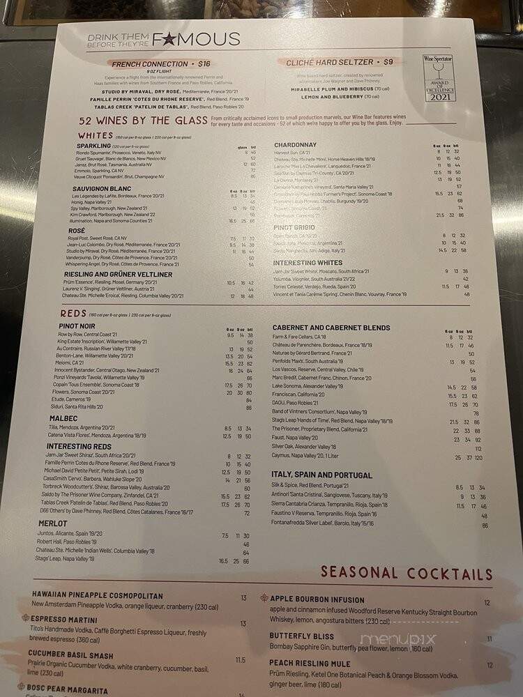 Seasons 52 - Plano, TX menu_pic