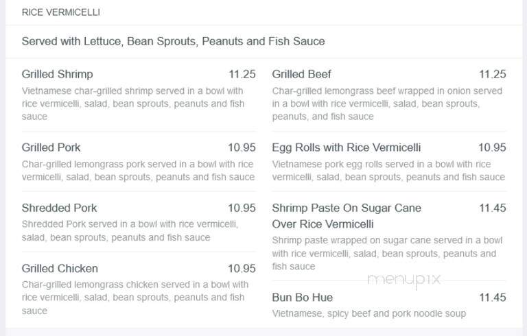 Pho 99 Vietnamese Restaurant - Franklin Park, NJ menu_pic