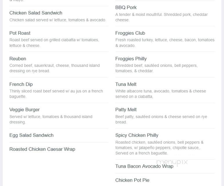 Blue Frog Bakery - Orange, CA menu_pic