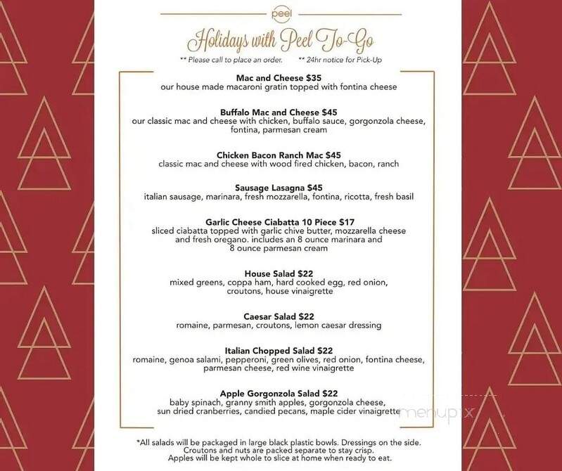 Peel Wood Fired Pizza - Edwardsville, IL menu_pic