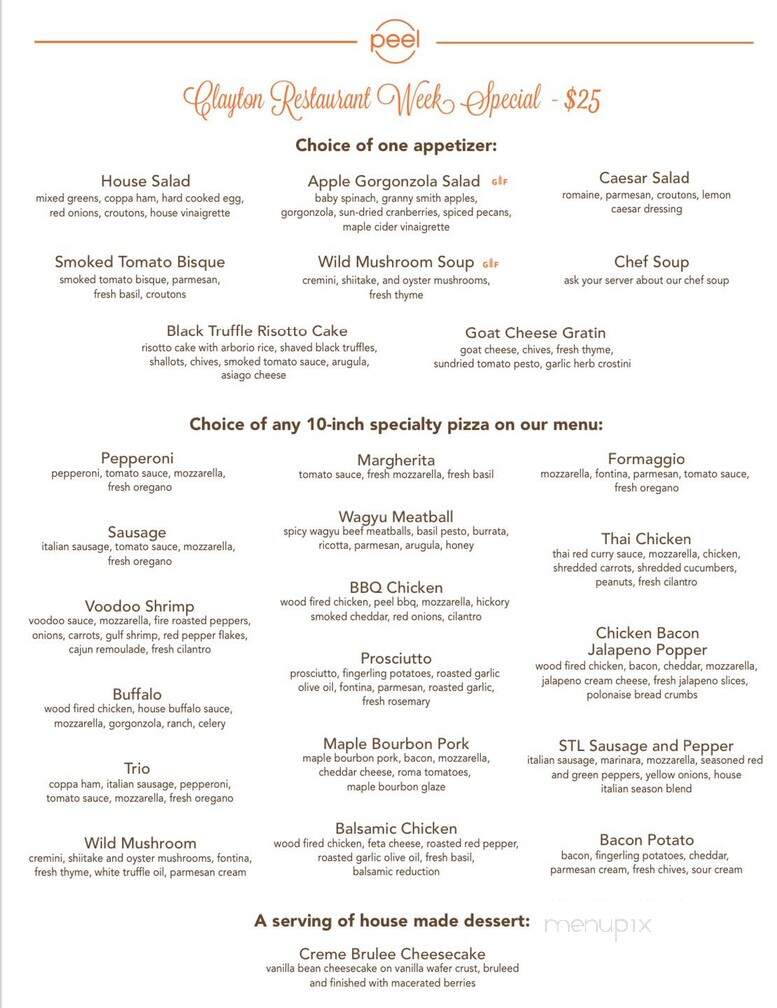 Peel Wood Fired Pizza - Edwardsville, IL menu_pic