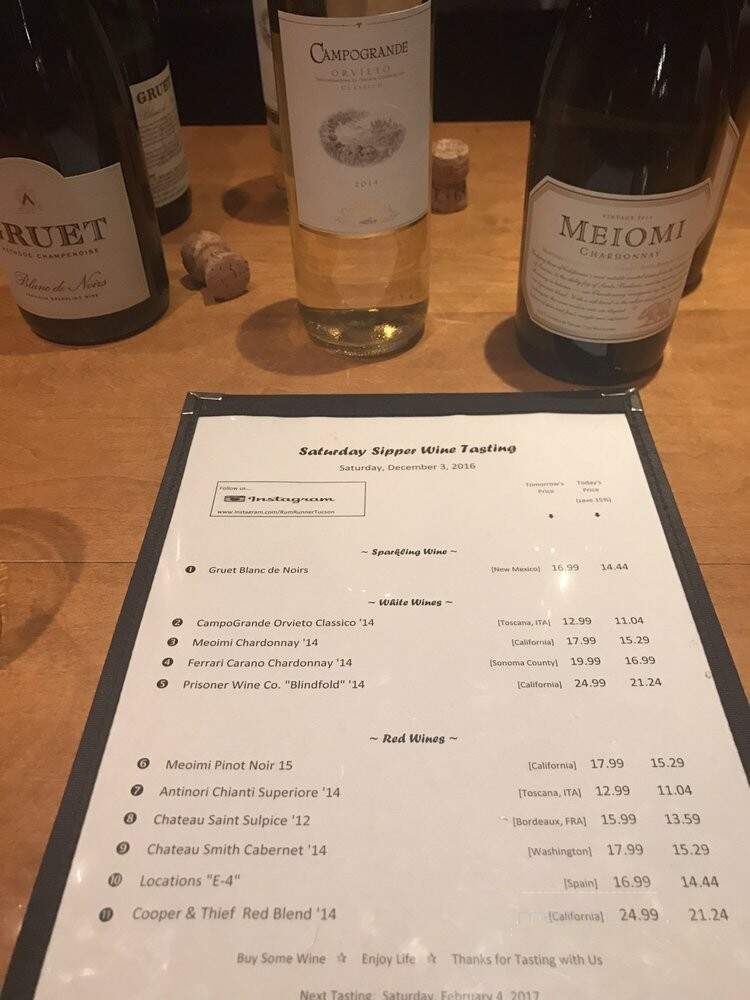 Rumrunner - Tucson, AZ menu_pic