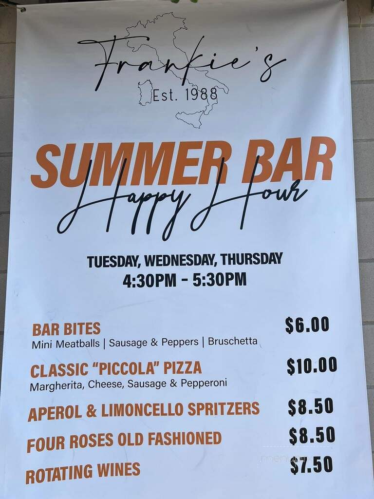 Frankies - Tinley Park, IL menu_pic