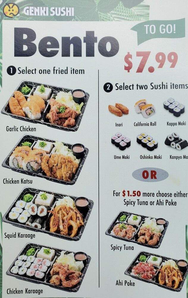 Genki Sushi - Ewa Beach, HI menu_pic