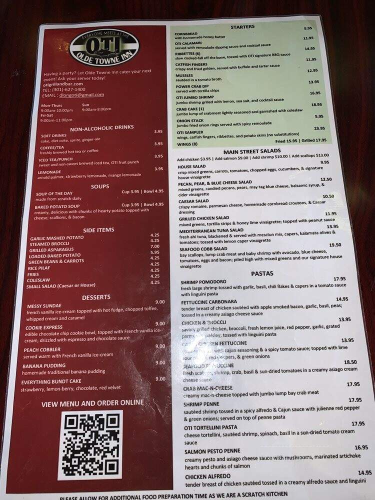 Old Towne Inn - Upper Marlboro, MD menu_pic