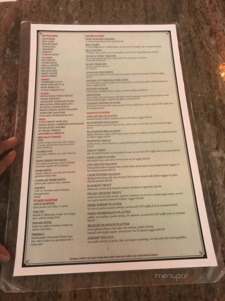 Old Towne Inn - Upper Marlboro, MD menu_pic