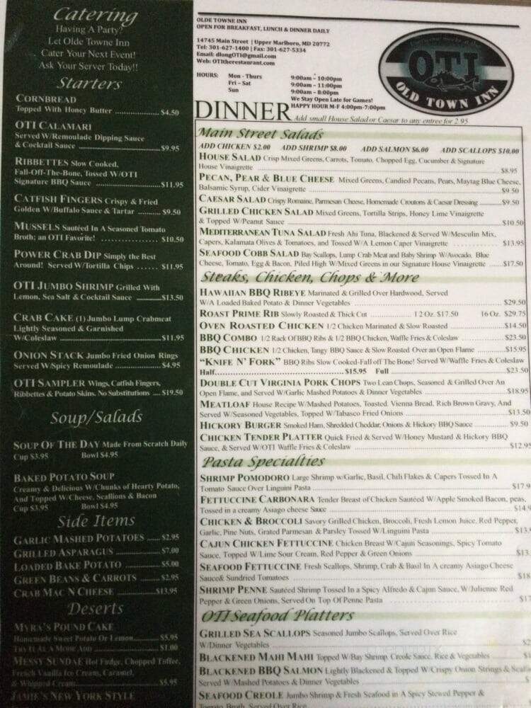 Old Towne Inn - Upper Marlboro, MD menu_pic