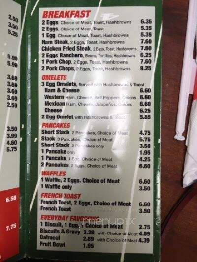 Red Zone Cafe - Lubbock, TX menu_pic