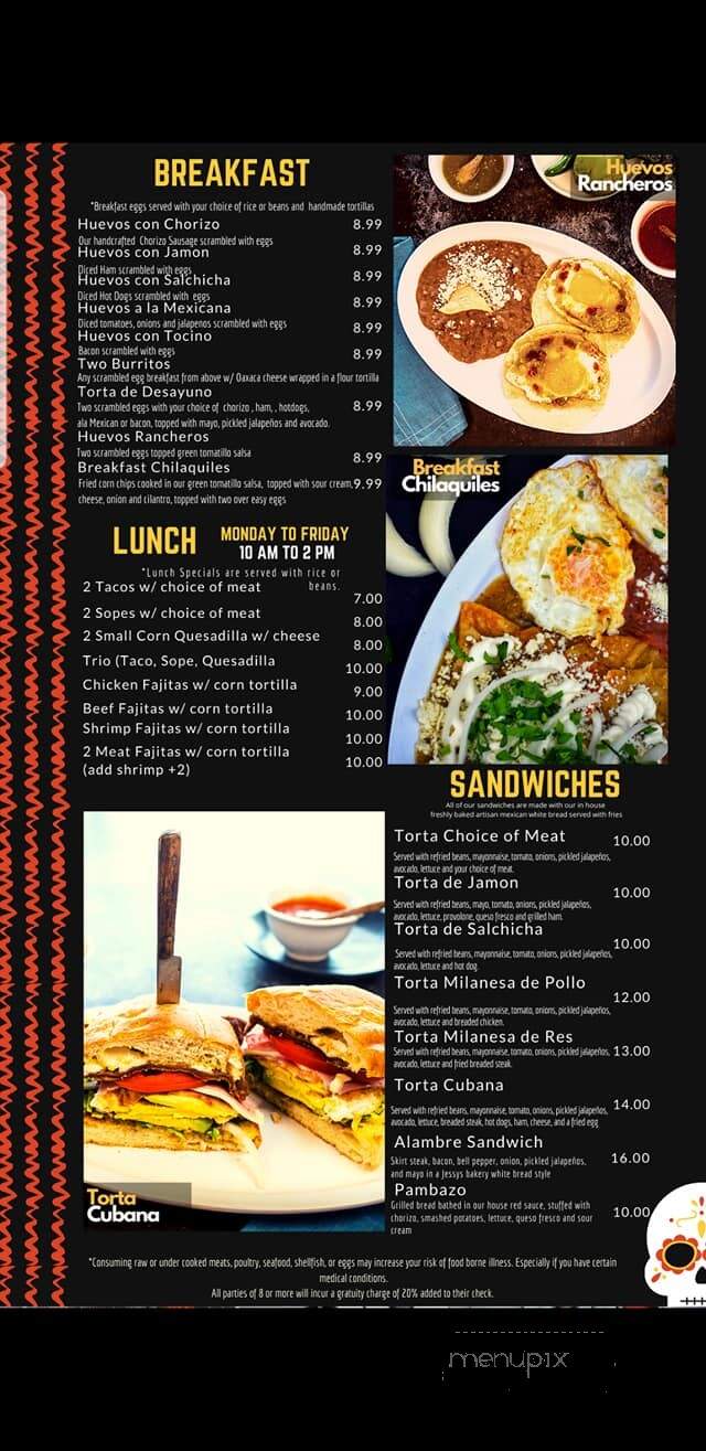Jessy's Taqueria - Norfolk, VA menu_pic