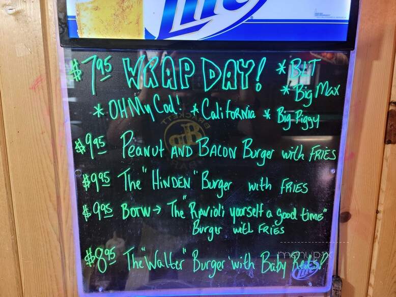 Brackett Bar - Fall Creek, WI menu_pic