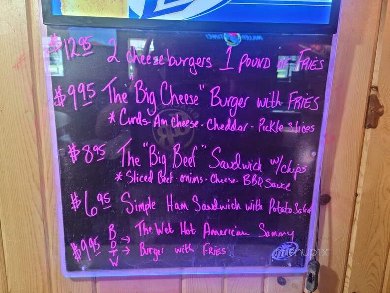 Brackett Bar - Fall Creek, WI menu_pic
