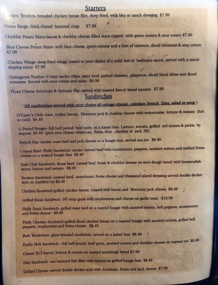 Sean O'Casey's - Omaha, NE menu_pic