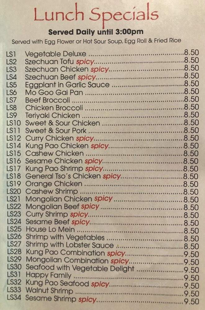 Dragon Village - Oro Valley, AZ menu_pic