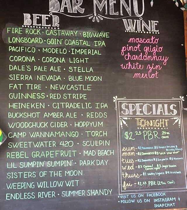 Emerald Club 2001 - Emerald Isle, NC menu_pic