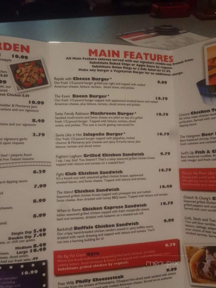 Cinema Cafe - Hampton, VA menu_pic