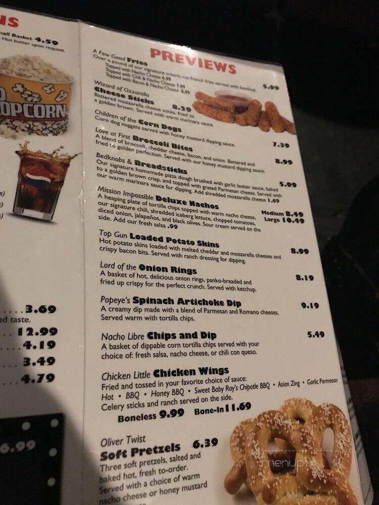 Cinema Cafe - Hampton, VA menu_pic