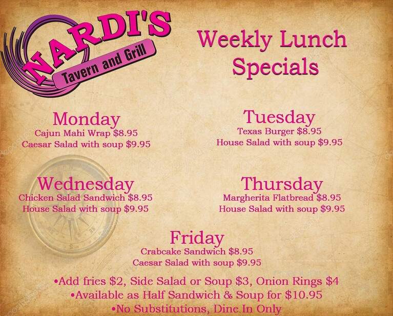 Nardi's Tavern - Long Beach Township, NJ menu_pic