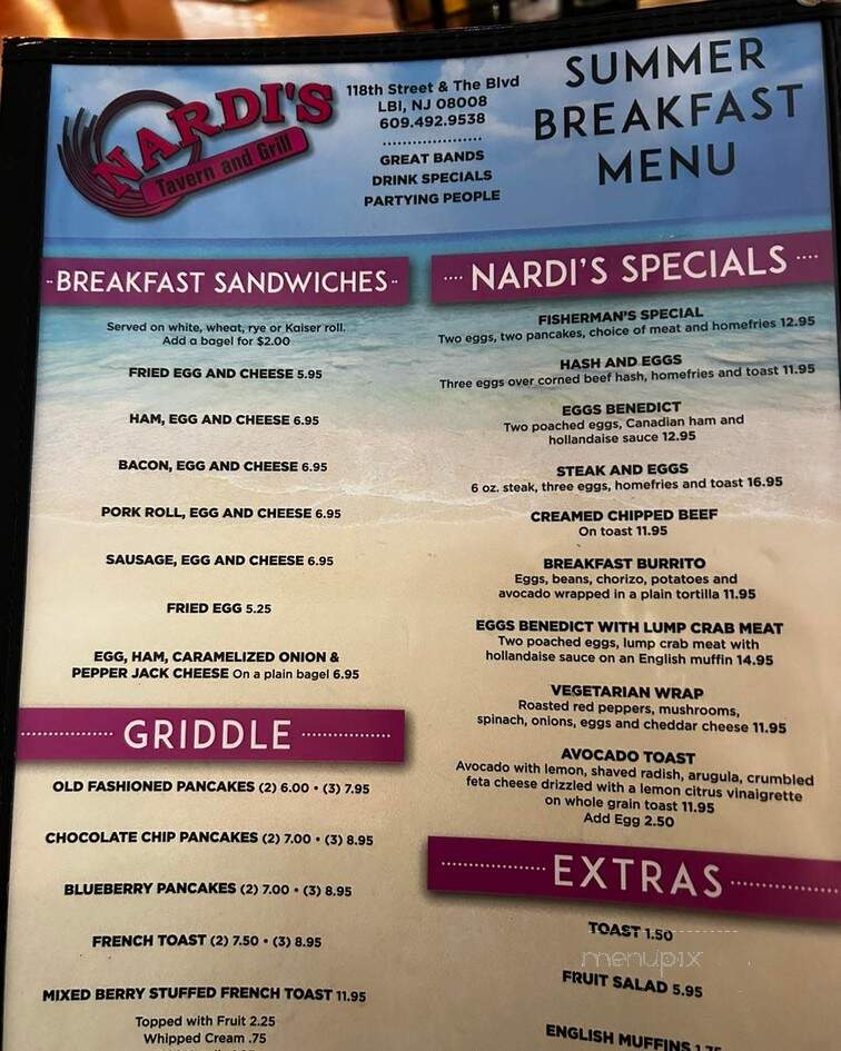 Nardi's Tavern - Long Beach Township, NJ menu_pic
