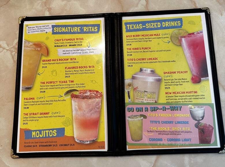 Chuy's - Selma, TX menu_pic