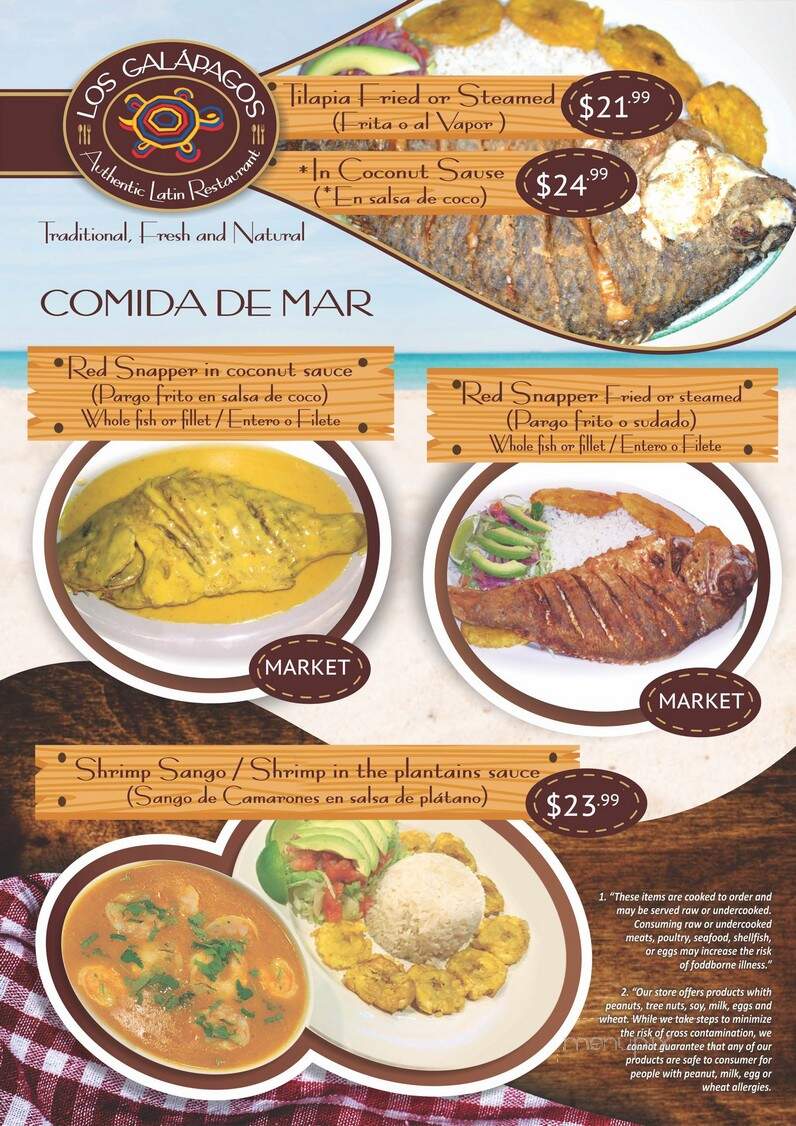 Los Galapagos - Columbus, OH menu_pic