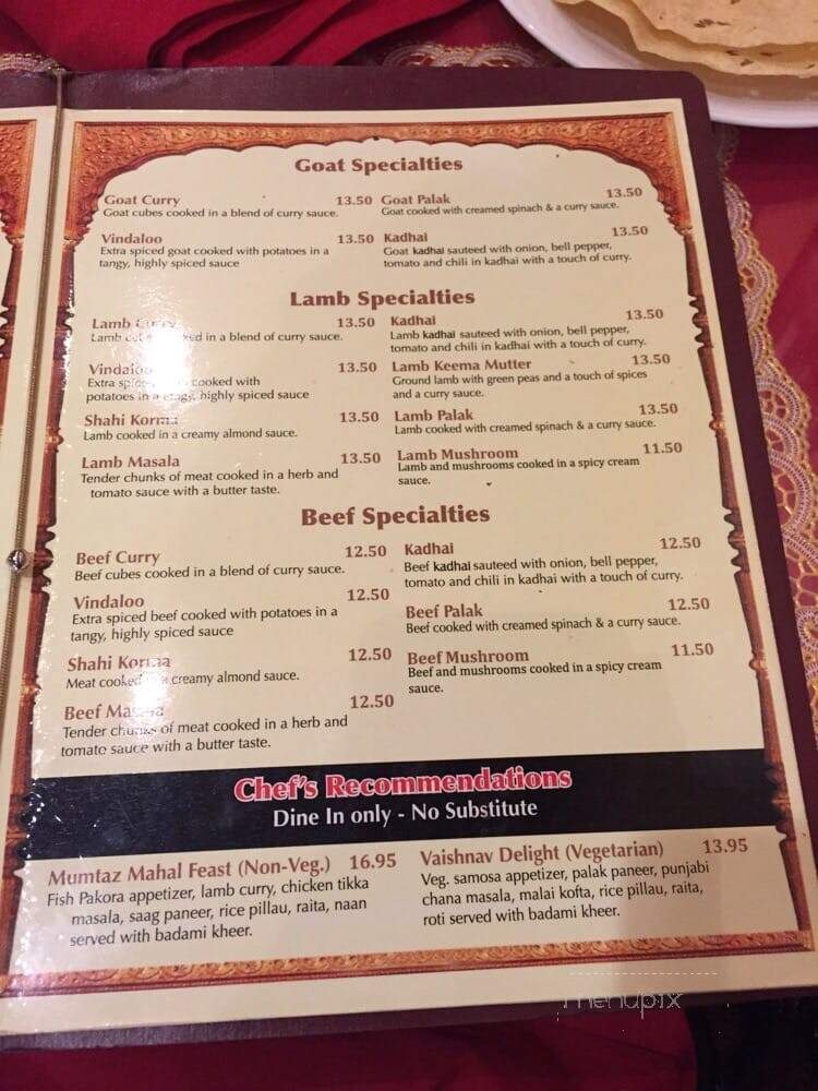 Mumtaz - Richardson, TX menu_pic