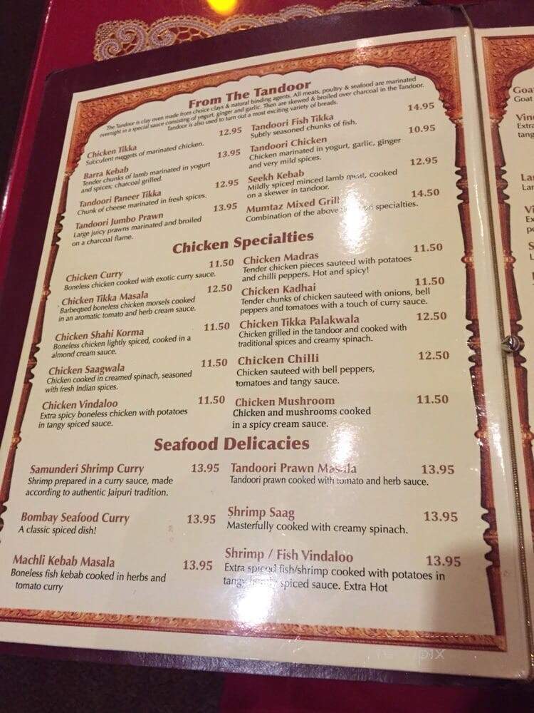 Mumtaz - Richardson, TX menu_pic