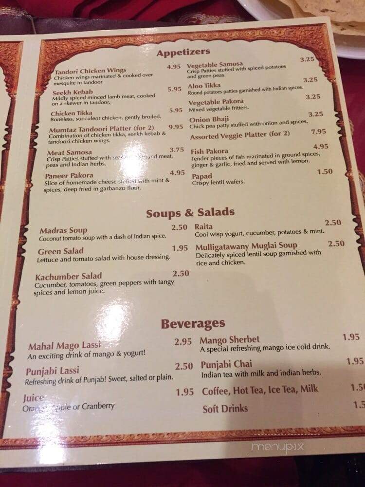 Mumtaz - Richardson, TX menu_pic