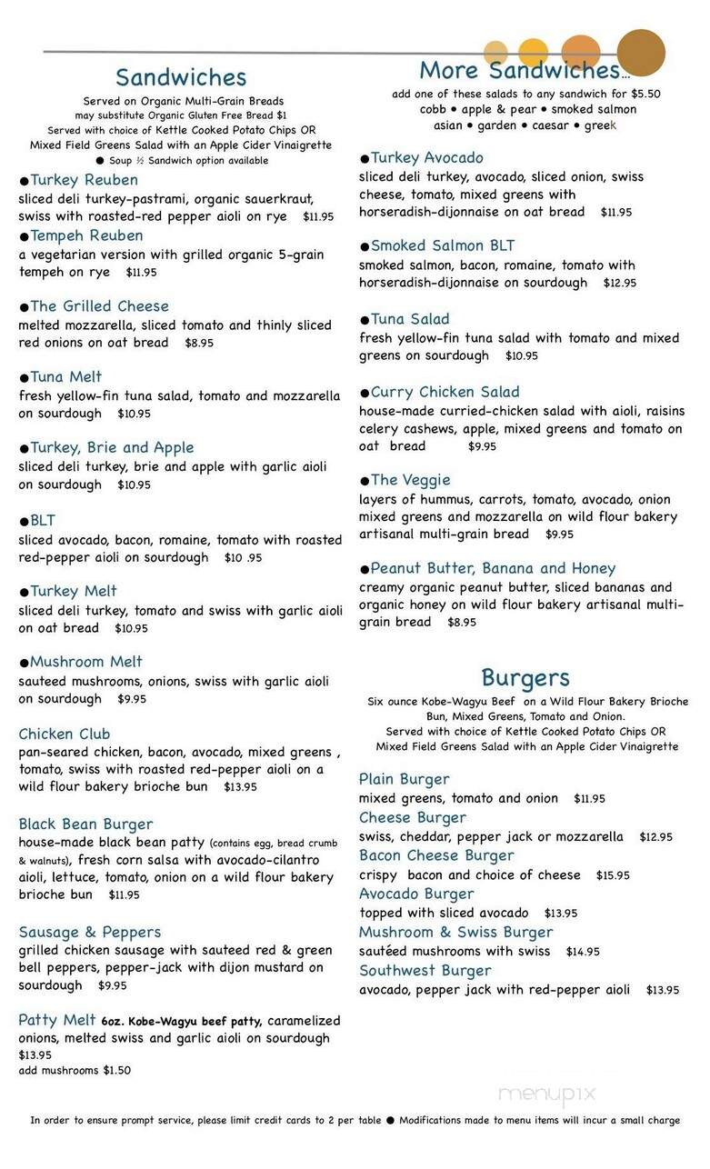 Toad Hollow Cafe - Covington, LA menu_pic