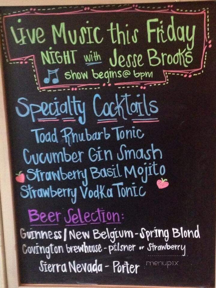 Toad Hollow Cafe - Covington, LA menu_pic