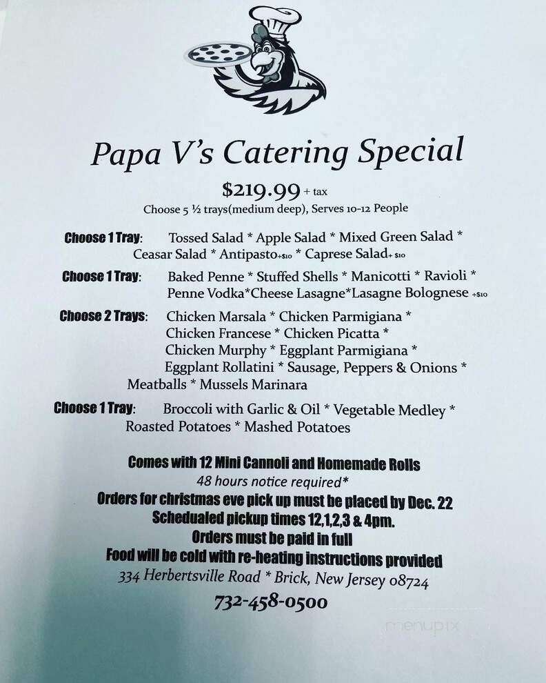 Papa V's Chicken, Pizza and Ribs - Brick, NJ