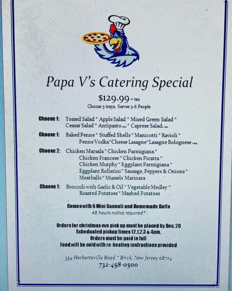 Papa V's Chicken, Pizza and Ribs - Brick, NJ