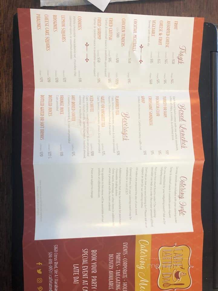 Caffe Latte Da - Harahan, LA menu_pic