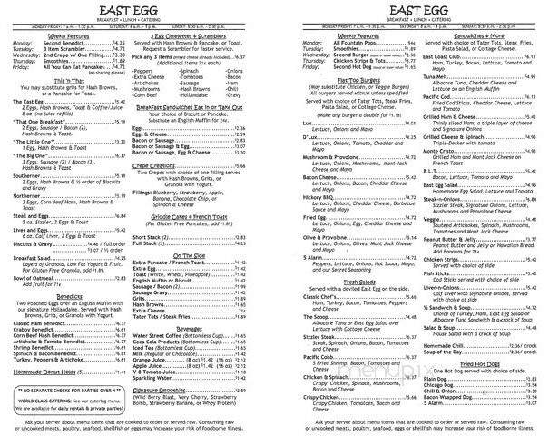 East Egg - Portage, MI menu_pic