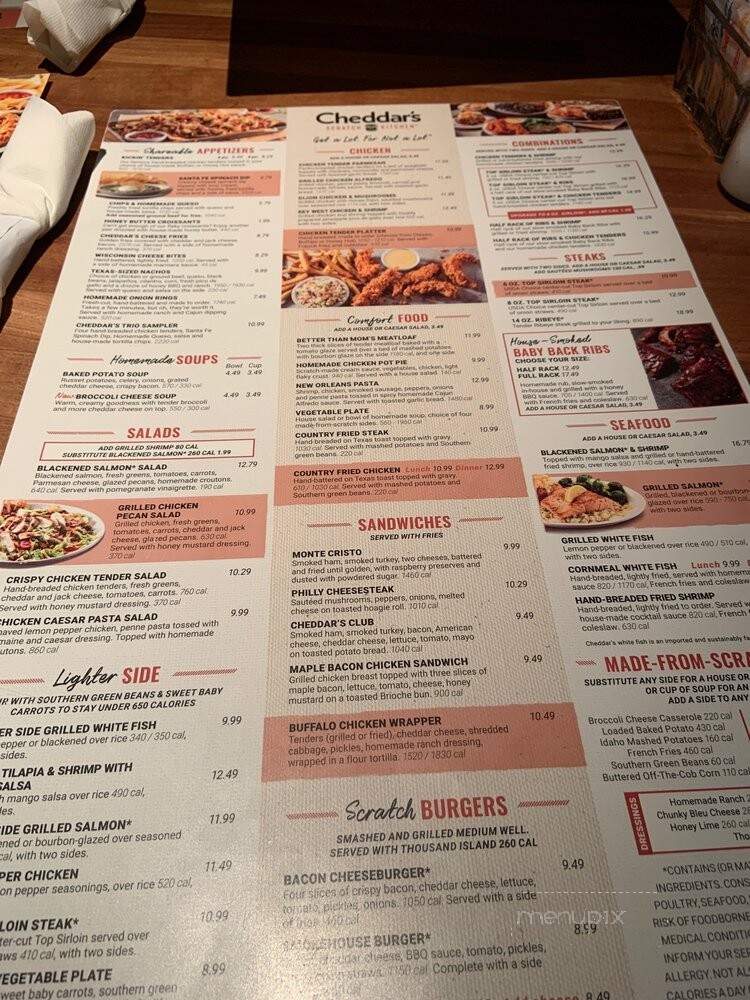 Cheddar's Casual Cafe - Midwest City, OK menu_pic
