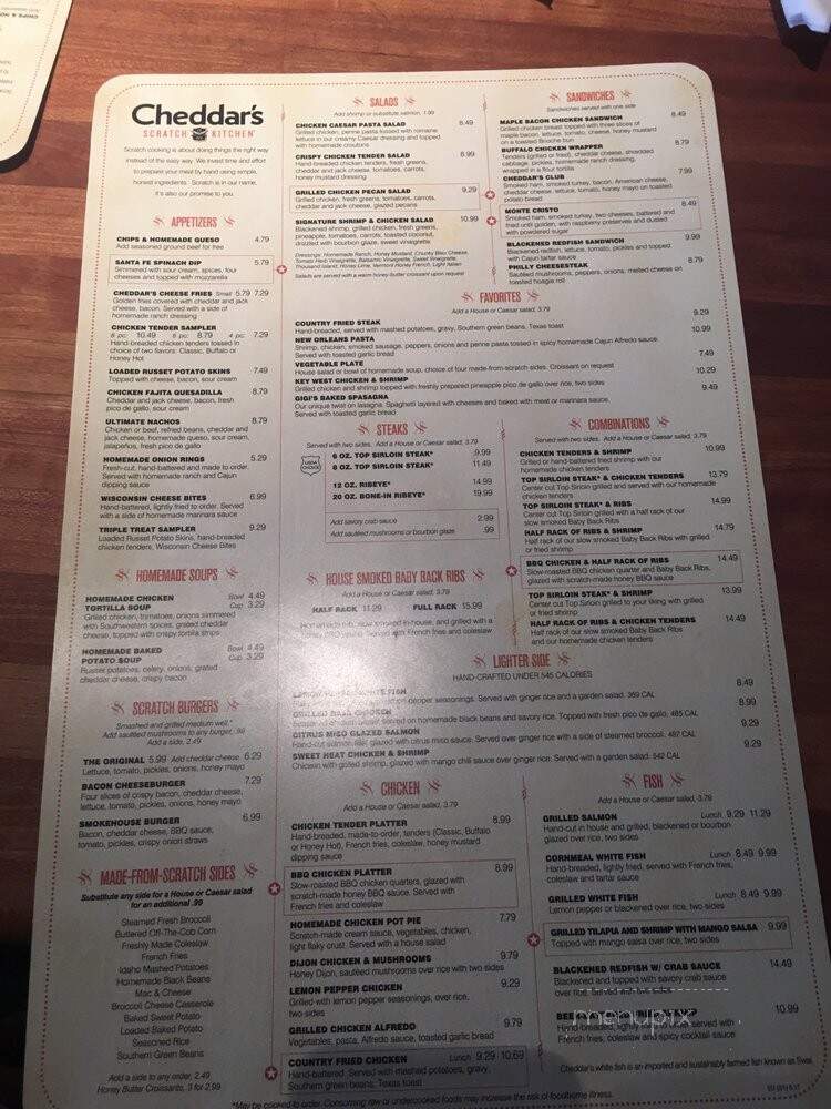 Cheddar's Casual Cafe - Midwest City, OK menu_pic