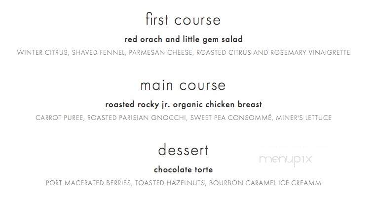 Spoonbar - Healdsburg, CA menu_pic